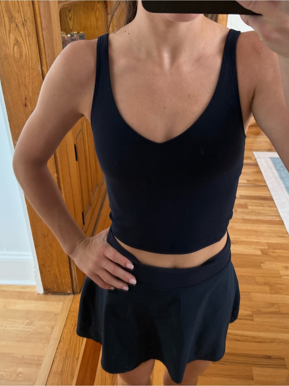 Lululemon navy racerback cropped tank